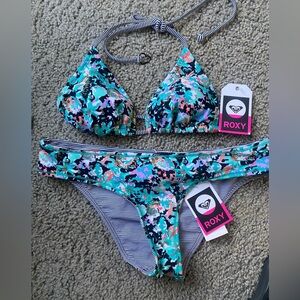 ROXY Reversible Sweet Tropics Bikini Swimsuit Set